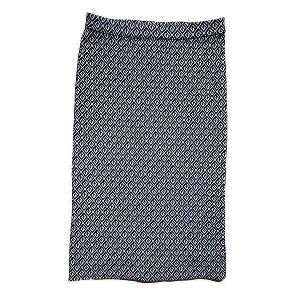 MAEVE ANTHROPOLOGIE TEXTURED BLACK & WHITE GEOMETRIC KNIT SKIRT, SIZE SMALL - Picture 1 of 8